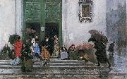 Raimundo Madrazo Coming out of Church oil on canvas